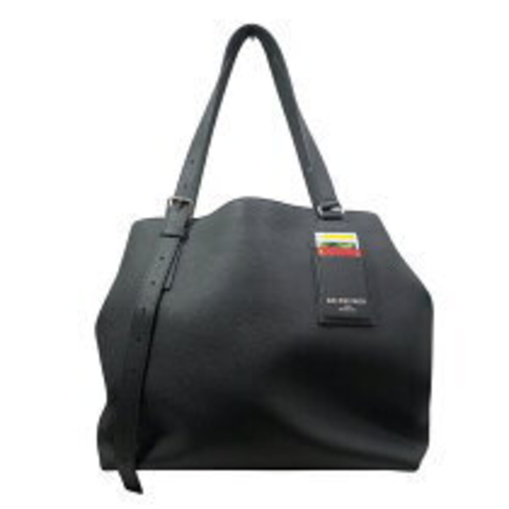Balenciaga Credit Tote Bag gray grained calfskin leather